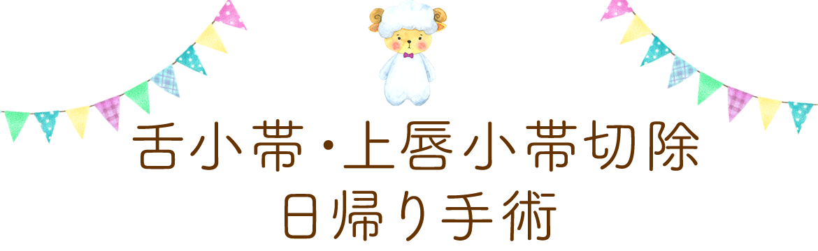 舌小帯・上唇小帯切除日帰り手術